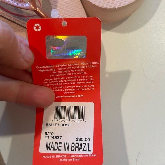 NWT Havaiana Slim Flip Flop in Ballet Rose 9/10 - Picture 5 of 5